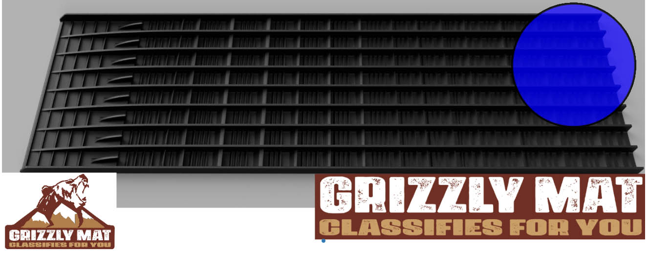 Weltneuheit!! GRIZZLY MAT - Blau - erste Selbstsiebende aktive Matte - passend für Standard-Rinnen