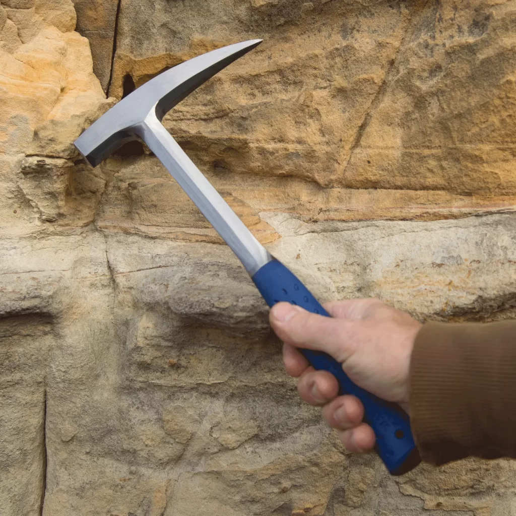 Estwing Geologenhammer / Pickhammer mit blauem Vinylgriff E3-14P