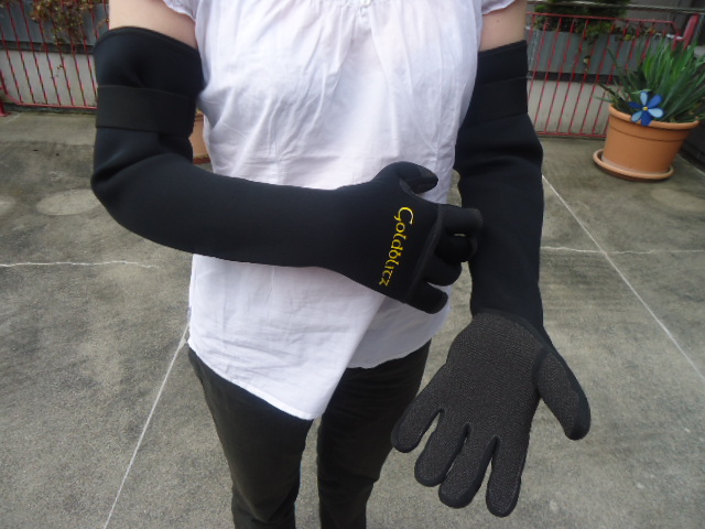 Lange Neoprenhandschuhe - L