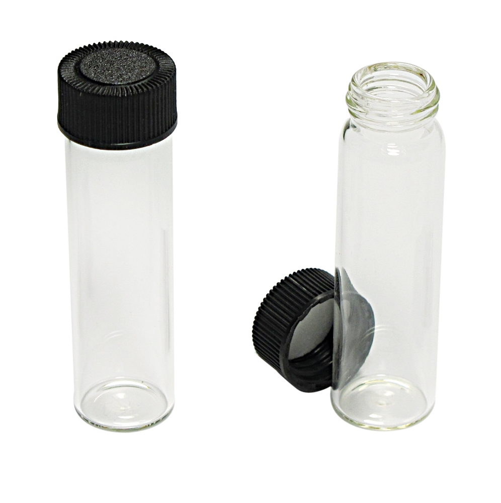 4 Stück Sammelgläser - klar - für je 60 Gramm Gold - in einer Schutzdose