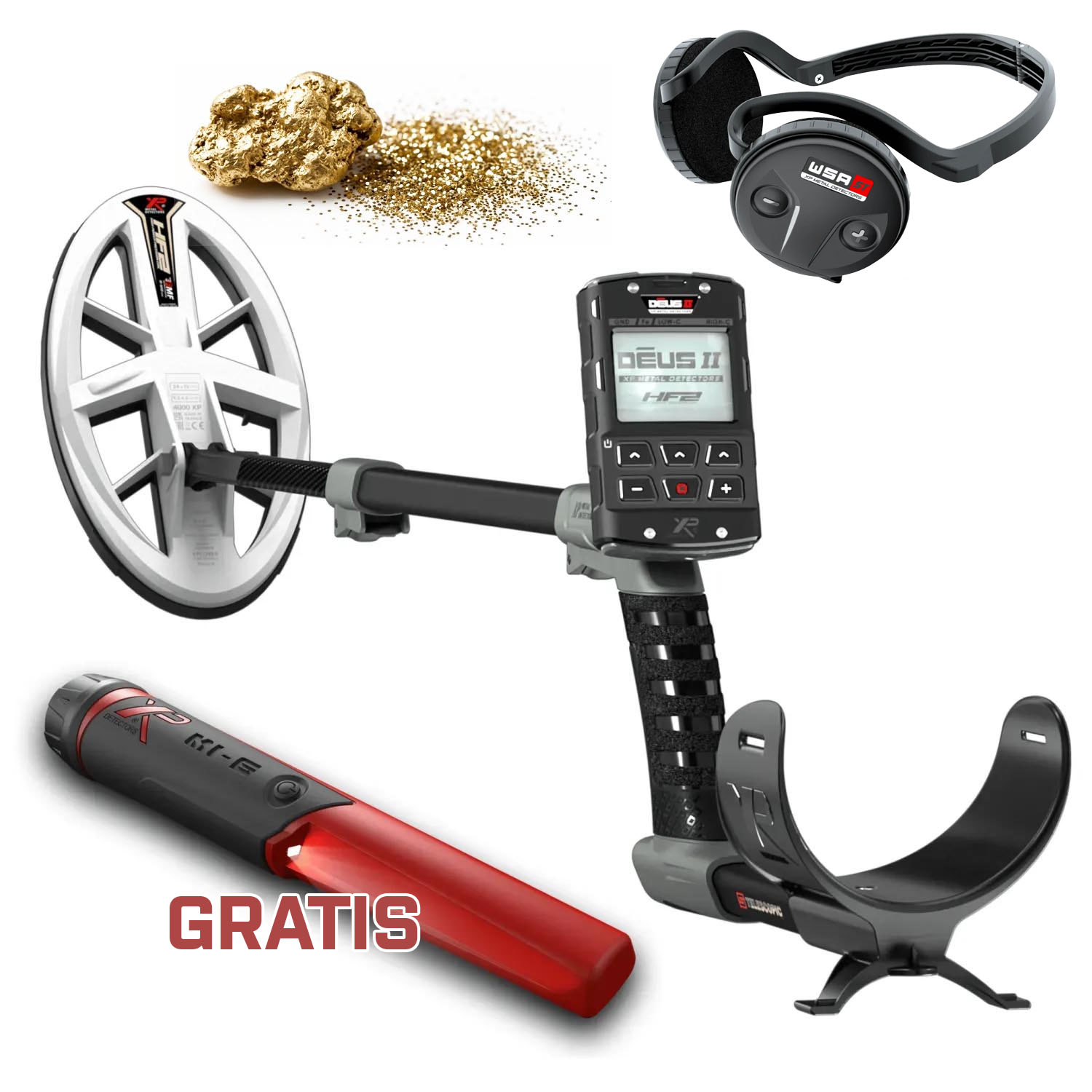  XP DEUS 2 Gold Metalldetektor für die Goldsuche  mit GRATIS Mi6-Pinpointer